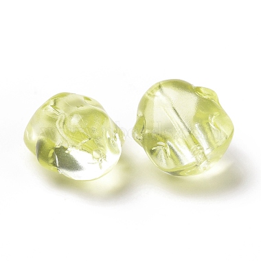 Olive Rabbit Czech Glass Beads