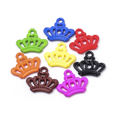 24mm Mixed Color Crown Acrylic Pendants