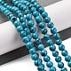 perles synthétiques turquoise brins(G-L605-G01-01A)-2