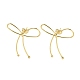 Bowknot Rack Plated Brass Stud Earrings for Women(EJEW-Z051-11B-G)-1