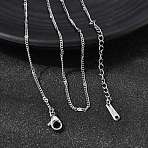 12Pcs 1.8MM 304 Stainless Steel Textured Twisted Chain Necklaces for Men Women, Tarnish Free, Stainless Steel Color, 17.72 inch(45cm), 1.8mm wide, 50mm extender chain(NJEW-H093-20P-03)