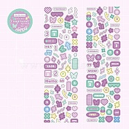 PET Plastic Stickers, for DIY Scrapbooking, Photo Album Decoration, Medium Purple, 65x42mm(DIY-H168-01D)