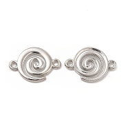 Alloy Connector Charms, Vortex Links, Nickel, Platinum, 21x14.5x2mm, Hole: 1.6mm(FIND-H039-06P)