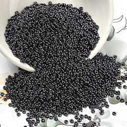 TOHO Demi Round Seed Beads, Japanese Seed Beads, Metallic Colours, (90) Metallic Amethyst Gun Metal, 8/0, 3x1.15mm, about 744pcs/10g(X-SEED-DR08-0090)