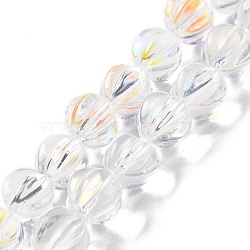 Transparent Glass Beads Strands, Lantern, Clear AB, 8.5x7.5x8mm, Hole: 1.2mm, about 45~46pcs/strand, 14.37 inch(36.5cm)(GLAA-F114-02A-10)