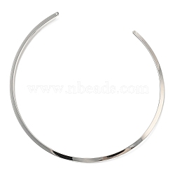 Iron Link Necklace Making, Minimalism Rigid Necklace, Fits for Connector Charm, Platinum, 0.4cm, Hole: 1.5mm, Inner Diameter: 5 inch(12.7cm)(IFIN-C001-01P)