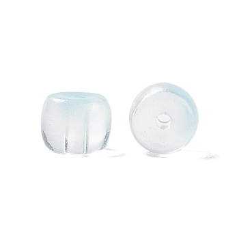 Transparent Glass Beads, Barrel, Light Sky Blue, 7.5x6mm, Hole: 1.5mm