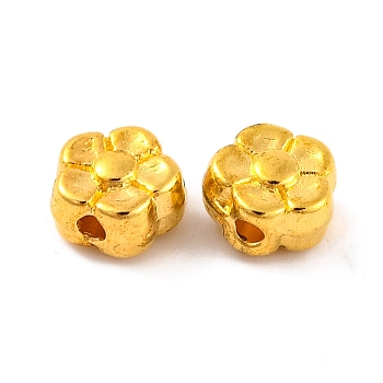 Tibetan Style Alloy Beads, Lead Free & Cadmium Free, Golden Color, Flower, 5x5x3mm, Hole: 1mm