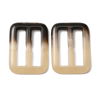 Rectangle Resin Buckle Clasps, For Webbing, Strapping Bags, Garment Accessories, Bisque, 41.5x30x4mm, Hole: 30x7.5mm