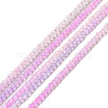 hebras de perlas de vidrio de color degradado transparente(GLAA-H021-01A-04)-2