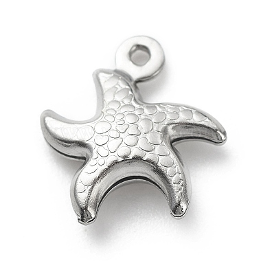 Stainless Steel Color Starfish 304 Stainless Steel Charms
