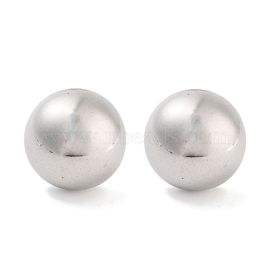 Non-Tarnish Half Round 316 Surgical Stainless Steel Stud Earrings for Women Men(EJEW-Z050-08B-AS)-2