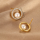 boucles d'oreilles avec anneau en zircone cubique(BR6560)-2
