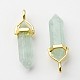 Natural Green Fluorite Pointed Pendants(X-G-G902-A01)-1