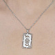 Collier avec pendentif en forme de carte de tarot creuse en acier inoxydable anti-ternissement 201(NJEW-OY001-90)-1