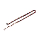 Bracelet enroulé à trois boucles avec perles synthétiques en régalite / jaspe impérial / cube de sédiments marins(BJEW-F420-04)-2