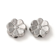 Non-Tarnish 304 Stainless Steel Beads, Flower, Stainless Steel Color, 8.5x3mm, Hole: 1.4mm(STAS-K285-16P)