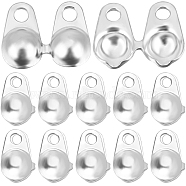 20Pcs 925 Sterling Silver Bead Tips, Calotte Ends, Clamshell Knot Covers, Silver, 4x5x1.2mm, Hole: 0.8mm, Inner Diameter: 2mm(STER-BBC0005-54)