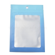 Plastic Zip Lock Bag, Gradient Color Storage Bags, Self Seal Bag, Top Seal, with Window and Hang Hole, Rectangle, Blue, 15x10x0.25cm, Unilateral Thickness: 3.9 Mil(0.1mm), 95~100pcs/bag(OPP-H001-01B-02)