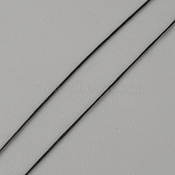 46M Round Nylon Beading Threads, Nylon Cords for Seed Beads Jewelry Making, with Spool, Black, 0.2mm, about 50.31 Yards(46m)/Roll(NWIR-WH0025-01C)