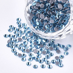 Hotfix Rhinestone, Glass Rhinestone Flat Back Cabochons, Half Round, Aquamarine, SS6, 1.9~2x1mm, about 1440pcs/bag(RGLA-S003-06SS-13)