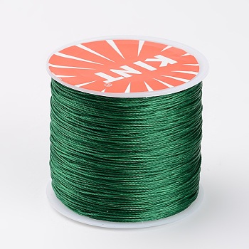 Round Waxed Polyester Cords, Green, 0.45mm, about 174.97 yards(160m)/roll