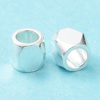 201 Stainless Steel Beads, Cube, Silver, 3x3x3mm, Hole: 2mm