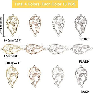 unicraftale 40pièces 4 couleurs 304 connecteurs à maillons en acier inoxydable(STAS-UN0023-88)-5