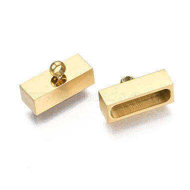 Real 18K Gold Plated 304 Stainless Steel Cord Ends