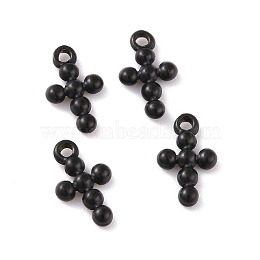 Electrophoresis Black Cross 304 Stainless Steel Charms