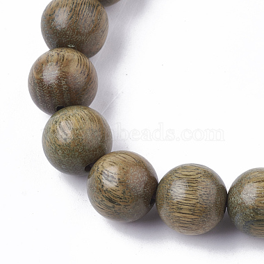 Bracelets de mala en bois de santal vert(BJEW-S140-03B)-4