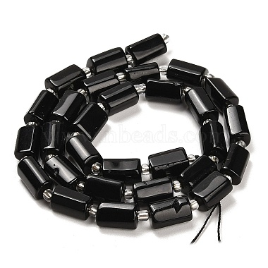 Natural Obsidian Beads Strands(G-G068-A03-01)-3
