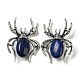 Dual-use Items Alloy Pave Jet Rhinestone Spider Brooch(JEWB-C026-07E-AS)-1