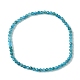 3mm Natural Apatite Faceted Round Beaded Stretch Bracelets for Women(BJEW-JB10842-03)-1