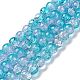 Chapelets de perles bicolores en verre craquelé(X-CCG-Q002-8mm-A33)-1