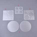 Acrylic Mirror Wall Stickers, with Adhesive Back, for Home Living Room Bedroom Decoration, Flat Round, Silver, 140x0.9mm(AJEW-WH0109-60)