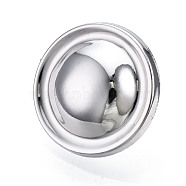 Alloy Stud Earrings, with Steel Pin, Flat Round, Cadmium Free & Lead Free, Platinum, 17.5mm, Pin: 0.7mm(EJEW-T015-13P-RS)