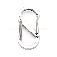 304 Stainless Steel Push Gate Snap Key Clasps, Manual Polishing, Stainless Steel Color, 15x7x4mm, Inner Diameter: 5x6.5mm(X-STAS-B022-03P)