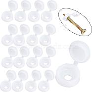 200Pcs Plastic Furniture Fence Screw Hole Plug, with Flip Top Cap, Round, Snow, 9.5x5mm, Hole: 3mm, Inner Diameter: 7mm(FIND-GF0004-61A)