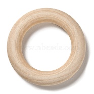 Unfinished Wood Linking Rings, Macrame Wooden Rings, Round, BurlyWood, 58x10mm, Inner Diameter: 40mm(WOOD-F002-02H)