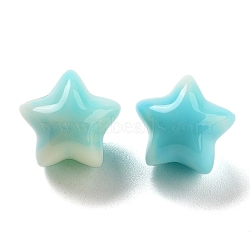 Acrylic Beads, Star, Imitation Gemstone, Light Blue, 11x11x10mm, Hole: 2mm, 1020pc/500g(OACR-U005-04A)