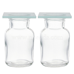 Glass Bottle, with Glass Microscope Slides, for Lab Supplies, Clear, 4.5x7.6cm, Capacity: 60ml, 4sets/box(AJEW-OC0001-95)