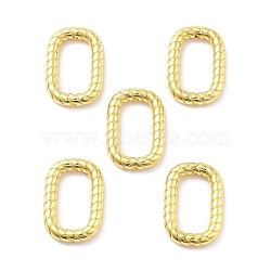 Alloy Linking Rings, Twisted Oval, Real 18K Gold Plated, 19x13x3mm, Inner Diameter: 14x7.5mm(FIND-G085-08A-G)