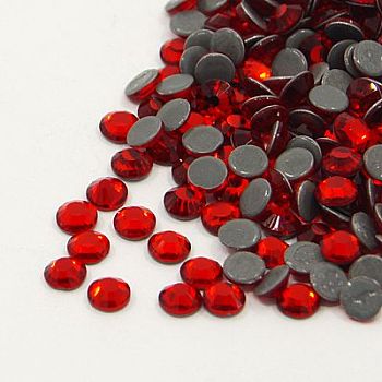 Glass Hotfix Rhinestone, Grade AA, Flat Back & Faceted, Half Round, Siam, SS10, 2.7~2.8mm, about 1440pcs/bag