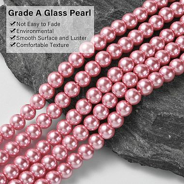 Eco-Friendly Dyed Glass Pearl Bead Strands(X-HY-A008-6mm-RB109)-3