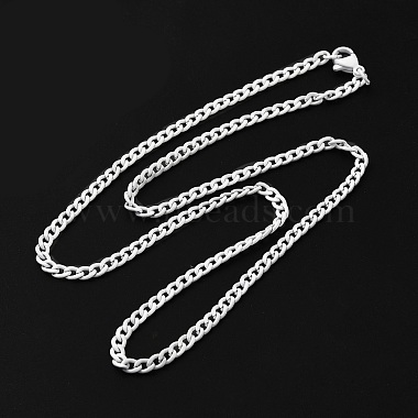 Spray Painted 201 Stainless Steel Curb Chain Necklaces(NJEW-R258-01A)-2