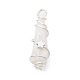 Electroplated Natural Quartz Crystal Dyed Copper Wire Wrapped Pendants(PALLOY-JF02327-01)-3