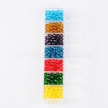 6mm Mixed Color Abacus Glass Beads(EGLA-X0005-6x4mm)