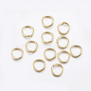 304 Stainless Steel Open Jump Rings, Real 24K Gold Plated, 15 Gauge, 10x1.5mm, Inner Diameter: 7mm(STAS-L187-10x1.5mm-G)