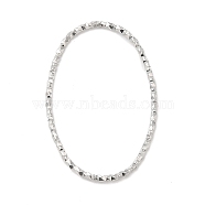304 Stainless Steel Linking Rings, Textured, Oval, Stainless Steel Color, 31x20x1mm, Inner Diameter: 28.5x17mm(STAS-Z041-08P)
